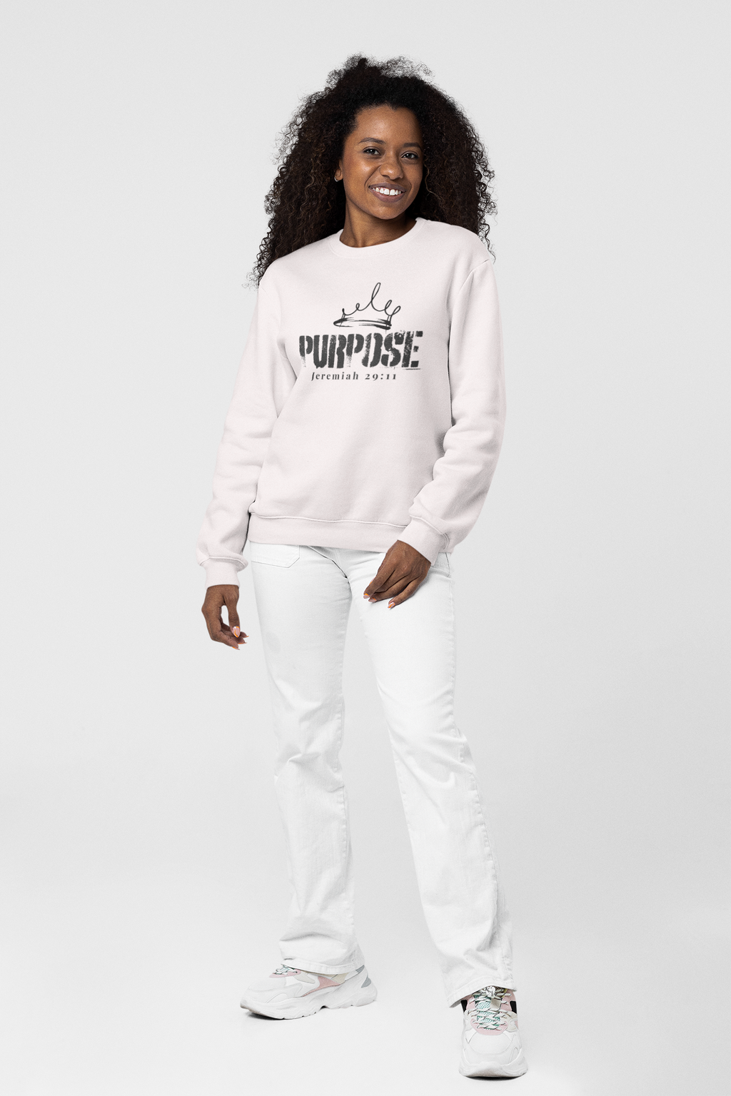 Purpose |Jeremiah 29:11 - Premium Sweatshirt (Bone)