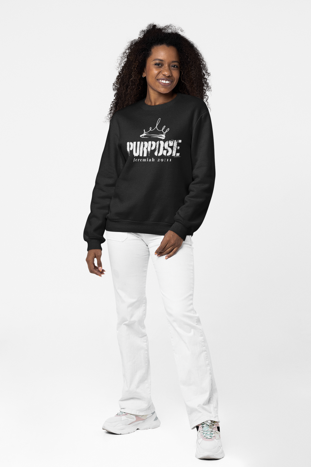 Purpose|Jeremiah 29:11 -Premium  Sweatshirt (Black)