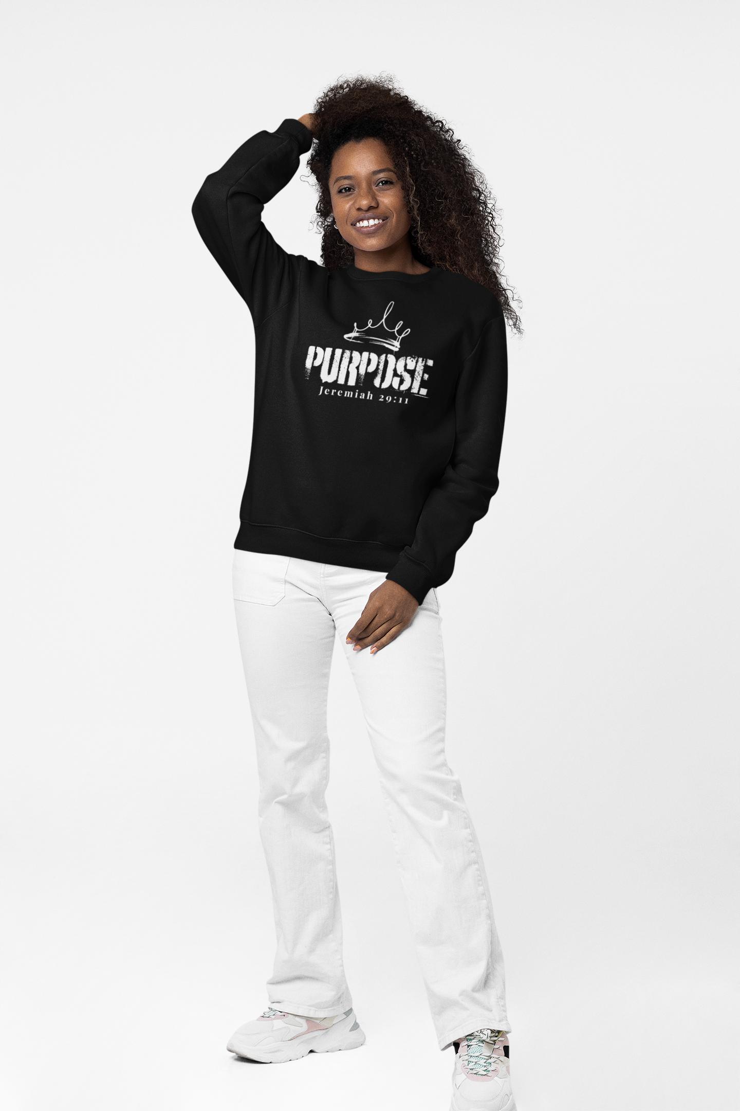 Purpose|Jeremiah 29:11 -Premium  Sweatshirt (Black)
