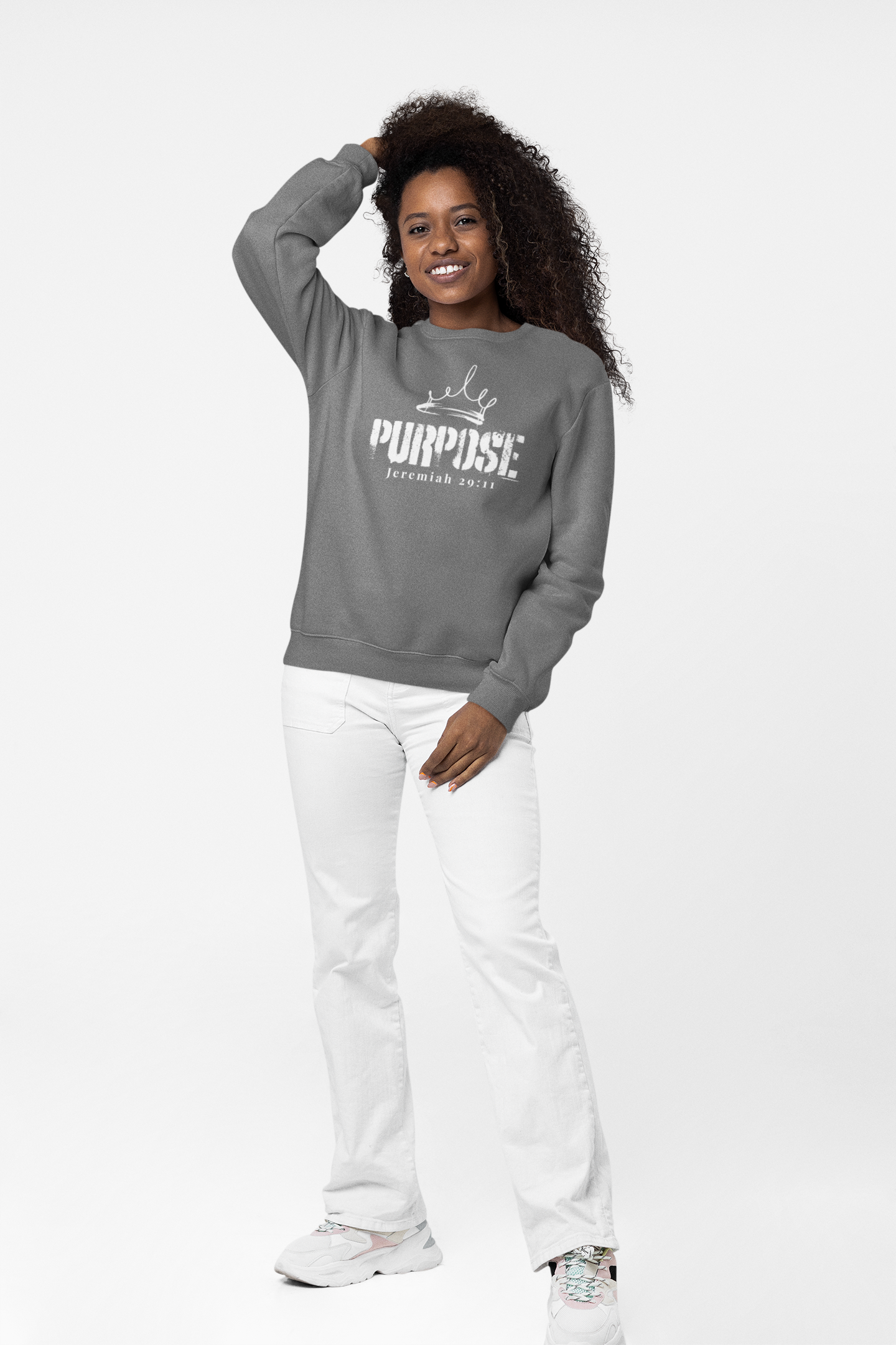 Purpose|Jeremiah 29:11 -Premium  Sweatshirt (Black)